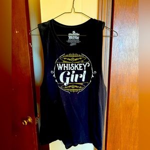 Sleeveless Goodie two sleeves Whiskey Chick shirt.